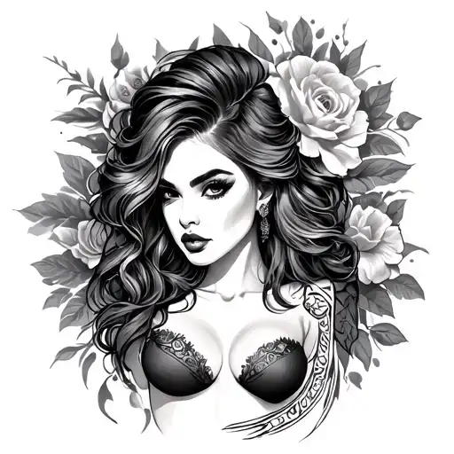 sexy hip tattoo feminine tattoo design idea