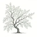 Rowan tree silhouette tattoo design idea