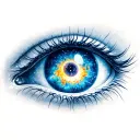 pulsar map in an eye tattoo design idea