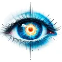 pulsar map in an eye tattoo design idea