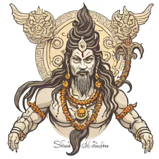lord SHIVA aghori shiva tattoo design idea