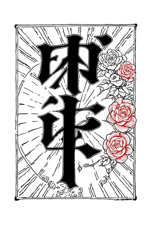 The word Faith in Japanese  tattoo design idea