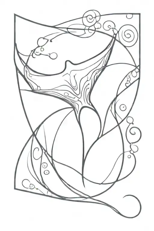 moana manta ray gracefully swimming tattoo design idea