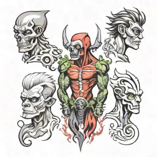 evolution of mutants slaves tattoo design idea