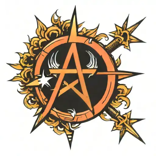anarchy symbol tattoo design idea
