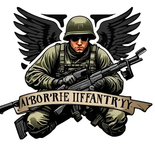 Army airborne infantryman tattoo design idea