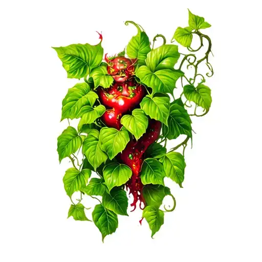 poison ivy vines tattoo design idea