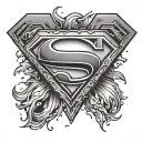 Superman symbol tattoo design idea