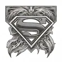 Superman symbol tattoo design idea