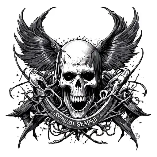 avenged sevenfold nightmare album cover traditional tattoo design idea