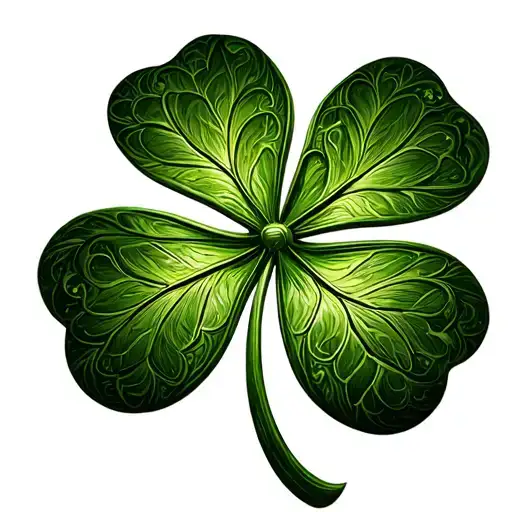 Money magnet 4 leaf clover made tattoo design idea