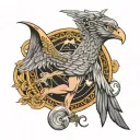 sacred geometry greek god wings tattoo design idea