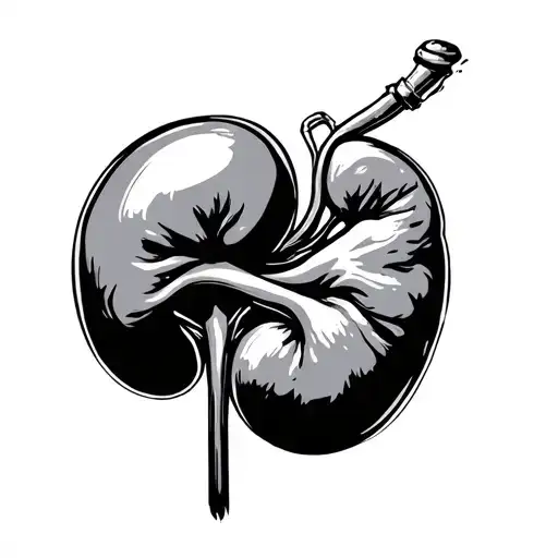 kidney stones and kidney failure awareness  tattoo design idea