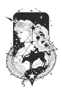 sagittarius constellation tattoo design idea