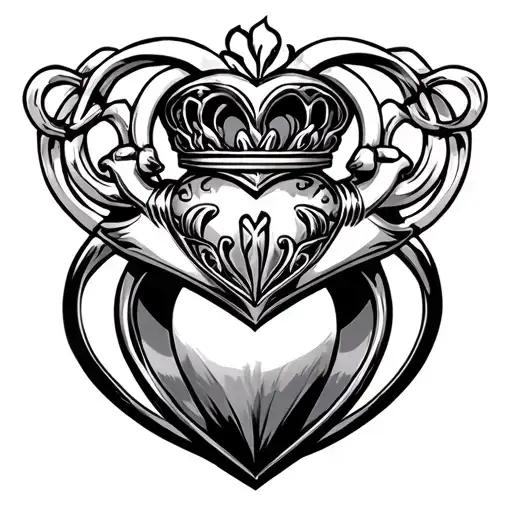 claddagh ring design incorporating elements tattoo design idea