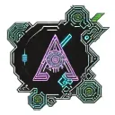 cyber tribal tattoo design idea
