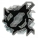 cyber tribal tattoo design idea