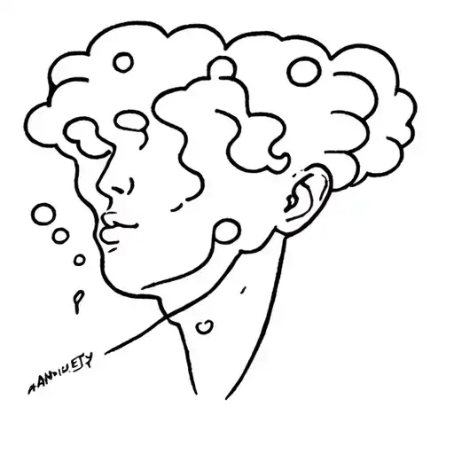 something with Anxiety, ADHD and overthinking tattoo design idea