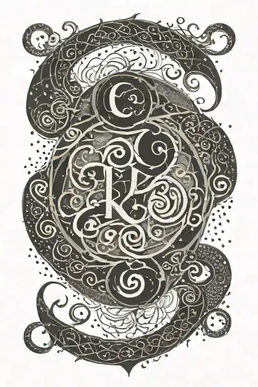 JRR tolkien symbol with lord tattoo design idea