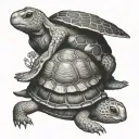 Rabbit And Turtle tattoo design idea