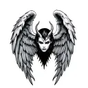 Angel and demon wings and the other tattoo design idea