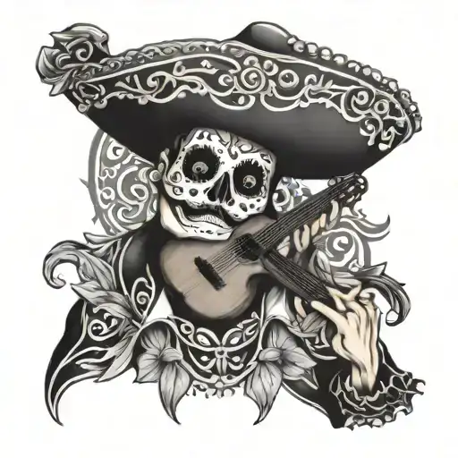 mariachi tattoo design idea