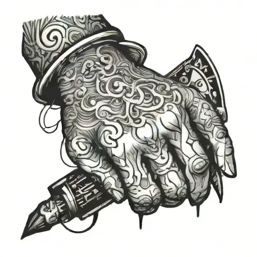 Still growing in a flow font And then a single line coming out of it that tends to the pinky finger tattoo design idea