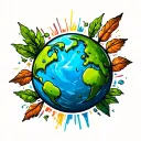 elements  earth tattoo design idea