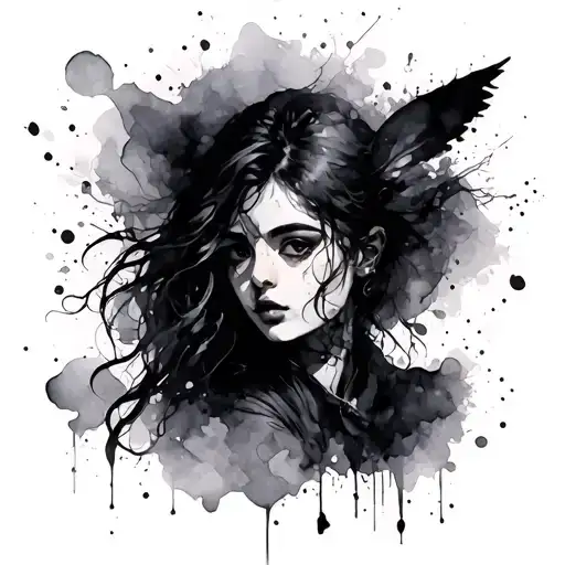 Good choice! The watercolor style gives a beautiful artistic and emotional touch - more fluid, with color spots, like a pintu tattoo design idea