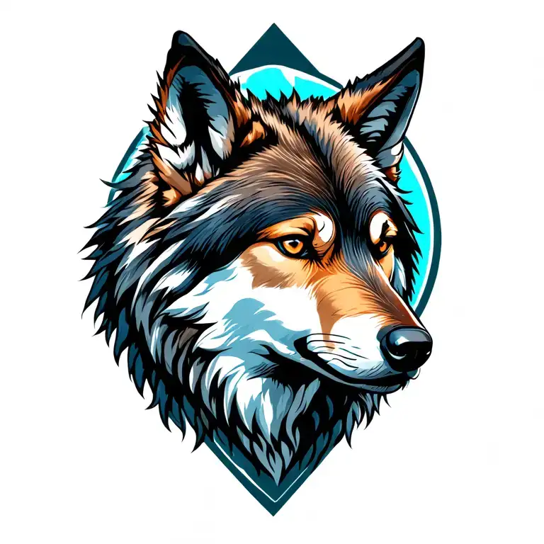 Wolf, Nature, Rock tattoo design idea
