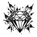toxic diamond tattoo design idea