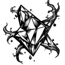 toxic diamond tattoo design idea