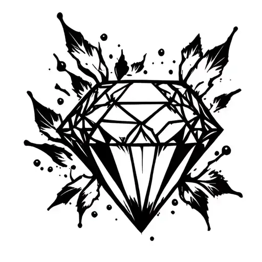 toxic diamond tattoo design idea