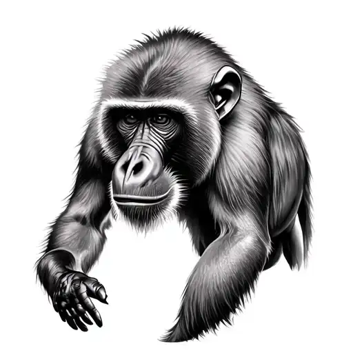 baboon tattoo design idea