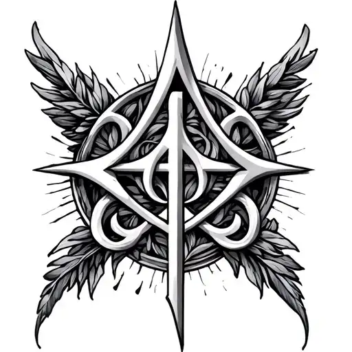chi rho alpha and omega tattoo design idea