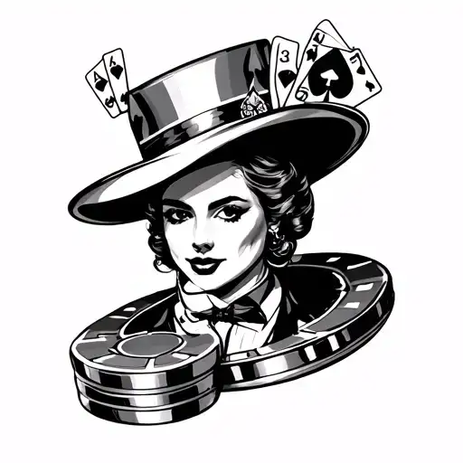 Casino tattoo design idea
