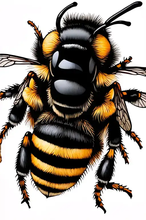 bee with honeycomb  tattoo design idea