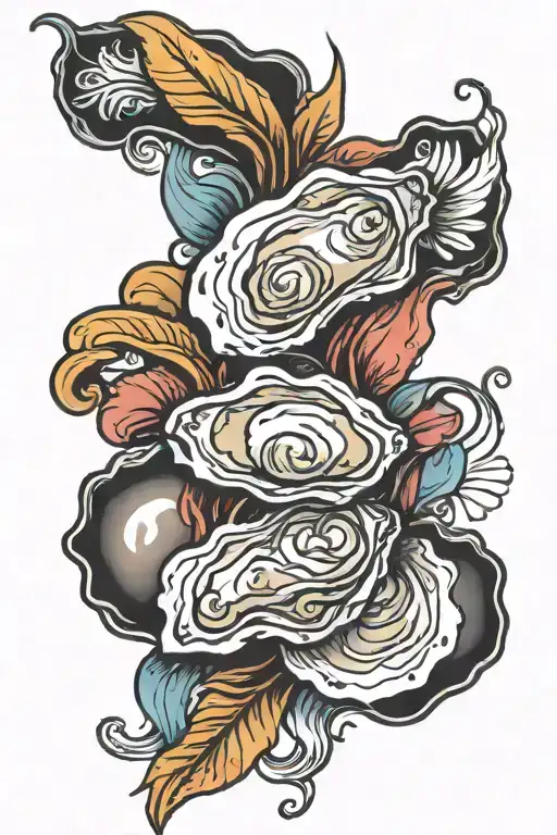 oyster tattoo design idea