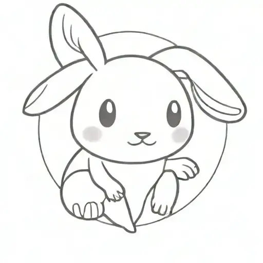 bad boy turns into a bunny after meeting a girl sun tattoo design idea