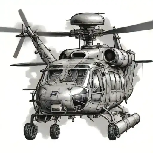 uh60 Blackhawk helicopter tattoo design idea