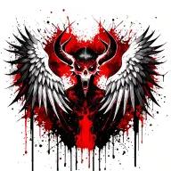 demonic wings tattoo design idea
