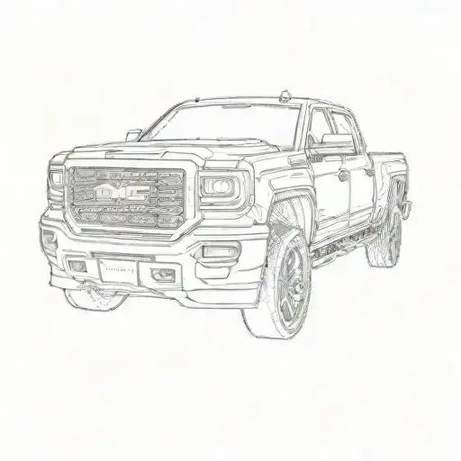 a gmc truck tattoo design idea