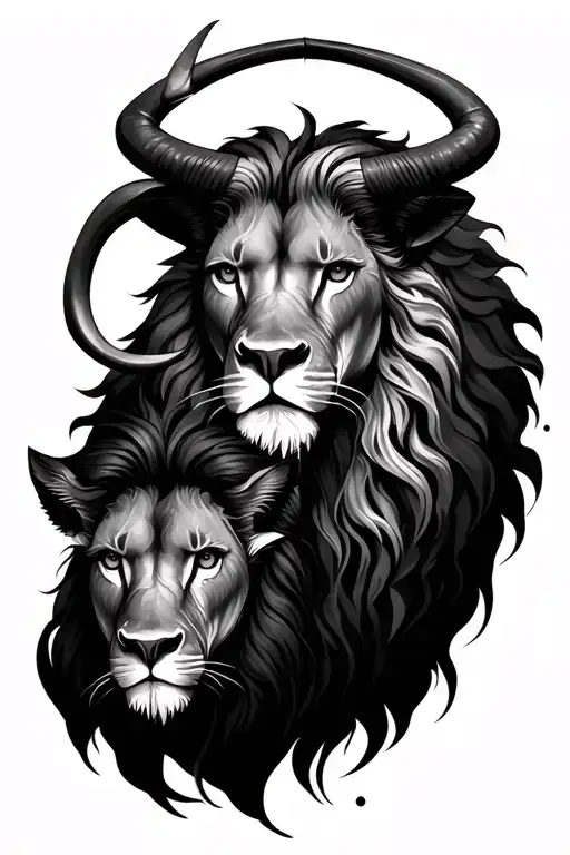  Leo and Taurus tattoo tattoo design idea