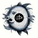 pisces and libra tattoo design idea