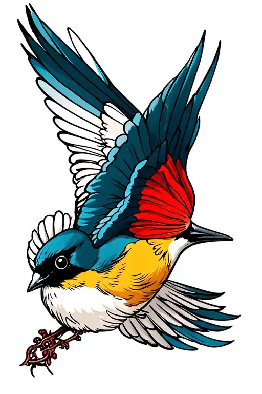 A swallow the symbol of sailors tattoo design idea