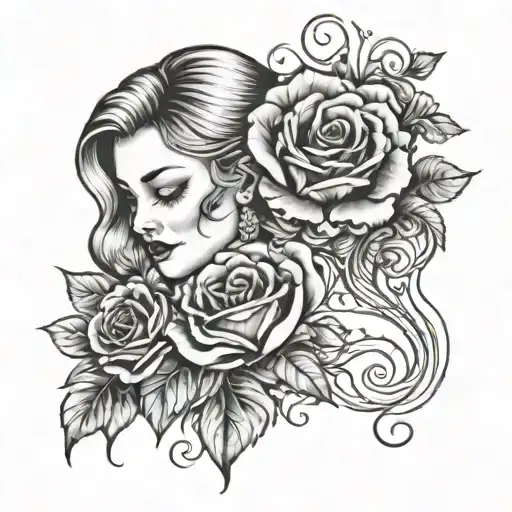 mother died on the same day that sister was born tattoo design idea