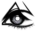 Triangle more eye tattoo design idea