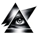Triangle more eye tattoo design idea