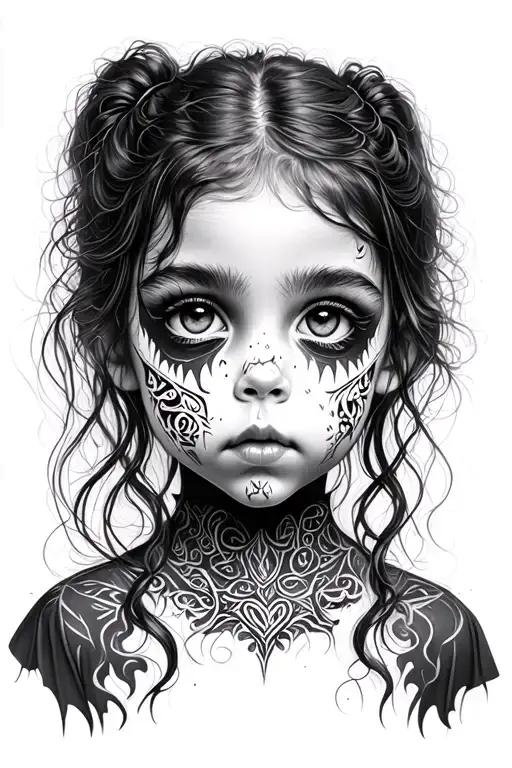 scar little girl stitching 4/2/20 tattoo design idea