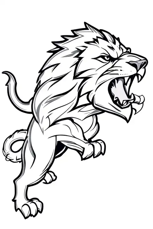 detroit lions tattoo design idea